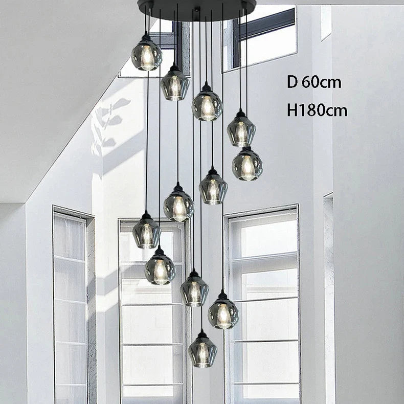 Axyaa Stainless Steel LED Chandelier Lights for Nordic Home Decor