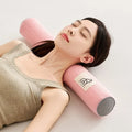 Axyaa Striped Latex Cylindrical Pillow - Multi-Functional Candy Neck Support for Adults