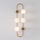 Axyaa Modern Black Wall Lights with White Glass Ball Lampshade