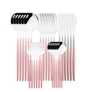 Axyaa 30-Piece Stainless Steel Cutlery Set: Knife, Fork, Spoon, Silverware Flatware Kit