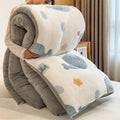 Axyaa Plush Cartoon Bear Blanket: Soft Warm Queen Comforter, Fluffy Fleece Winter Bedding