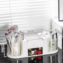 Axyaa Double-Layer Makeup Organizer: Brush Tube Compartment Drawer for Dressing Table