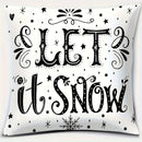 Axyaa Snowflake Merry Christmas Joy Pillow Cover for Sofa Bedroom Car