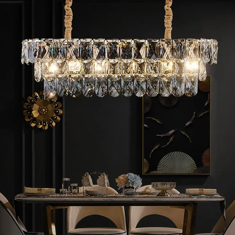 Luxury Crystal Chandeliers Lighting for Home Decor by Axyaa