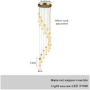 Axyaa Marble Chandeliers: Led Dimmable for Circular Staircase, Villa Decor & Home Luxury