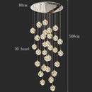 Axyaa Crystal Chandelier Stair Pendant - Modern Living Room Lighting