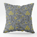 Axyaa Geometric Gray Yellow Pattern Cushion Cover for Living Room Sofa