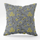 Axyaa Geometric Gray Yellow Pattern Cushion Cover for Living Room Sofa