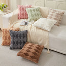 Axyaa Rabbit Hair Pillowcase: Prismatic Decor Sofa Throw Cushion Cover