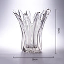 Axyaa Petal Shape Glass Vase for Flower Arrangement and Hydroponics