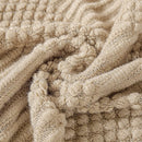 Axyaa Pink Tassels Throw Blanket: Soft, Textured, Cozy Knitted Blanket for Sofa, Couch
