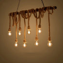 Axyaa Industrial LED Pendant Lamp in Retro Hemp Rope Style for Home Decor
