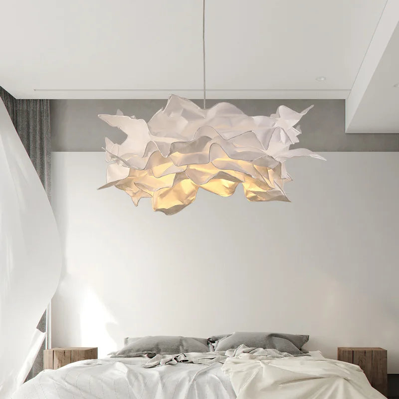 Axyaa White Paper Pendant Lamp for Ceiling Lighting E27 Luminaire