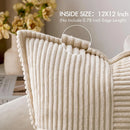 Axyaa Super Soft Corduroy Pillow Case 45x45 Throw Cushion Cover Home Decor