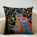 Axyaa Scenic Illustration Cushion Cover 45x45cm for Home Art Decoration