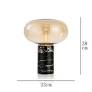 Axyaa Marble Desk Lamp with Glass Ball Lampshade - Postmodern Minimalist Designer Style