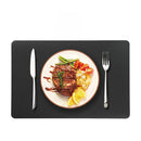 Axyaa Green Leather Placemats Set for Dining Table - Reversible & Wipeable