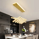 Axyaa Crystal Stair Chandelier: LED Indoor Ceiling Hanging Light for Living Room