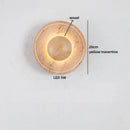 Axyaa Wooden LED Wall Lamp with Yellow Travertine Design