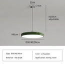 Axyaa Modern Green LED Saucer Pendant Lights for Dining Room and Home Decor