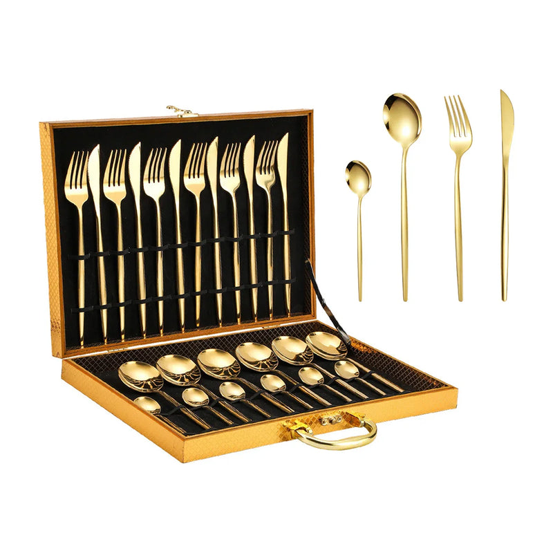 Axyaa Stainless Steel Tableware Set in Elegant Gift Box