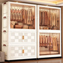 Axyaa 6 Tier Storage Wardrobe with Wheels - Large Capacity for Living Room/Bedroom