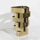 Axyaa Geometric Metal Vase for Creative Flower Arrangements