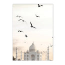 Axyaa Mosque Hot Air Balloon Canvas Print Wall Art for Bedroom Decor
