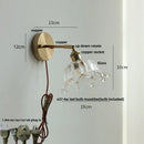 Axyaa Clear Glass LED Wall Sconce Pull Chain Switch Modern Mirror Light
