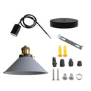 Axyaa Industrial Style Horn Pendant Light - Retro, Multi-Coloured Lamp Shades for Home & Commercial Decor