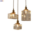 Axyaa Glass LED Pendant Lights with Knob Switch, Japanese Style Home Lighting FootballLamp
