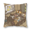 Axyaa Corgi Daily Life Linen Pillow Cover 45*45cm