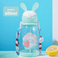 Axyaa 600ml Cartoon Kids Straw Cup | Leakproof BPA-Free Water Bottle for Girls