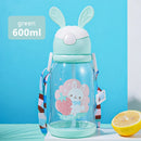 Axyaa 600ml Cartoon Kids Straw Cup | Leakproof BPA-Free Water Bottle for Girls