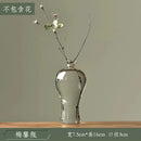 Axyaa Transparent Glass Zen Vase for Living Room Decor and Hydroponic Plants