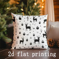 Axyaa Christmas Digital-Printed Cushion Cover for Home Decor