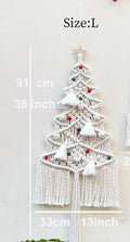 Axyaa Macrame Christmas Tree Wall Hanging Farmhouse Xmas Decor