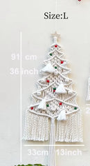 Axyaa Macrame Christmas Tree Wall Hanging Farmhouse Xmas Decor