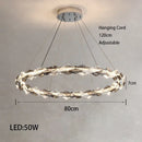 Circular Crystal Ceiling Light by Axyaa - Luxurious Living Room Decor