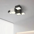 Axyaa Square Black White LED Ceiling Lamp for Modern Home Decor
