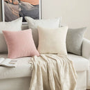 Axyaa Corduroy Pillowcases 45x45 Soft Decorative Cushion Covers for Home Decor