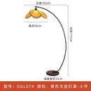 Axyaa Wabi-sabi Rattan Fishing Floor Lamp LED E27 Retro Design Petal Standing Lamp