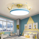 Axyaa Crown LED Ceiling Light for Girl's Bedroom: Modern Princess Decor with Remote