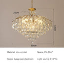 Axyaa Nordic Crystal Chandelier: Modern Luxury Ceiling Light for Master Bedroom & Dining Room