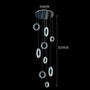 Axyaa Crystal Chandelier Stair Pendant Lamp Living Room Lighting