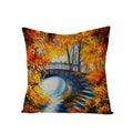 Axyaa Maple Leaf Sunflower Pillowcase for Living Room Bedroom Decor, 45*45cm