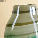 Axyaa Seawater Ripple Glass Vase Hydroponic Flower Pot Artificial Floral Decoration