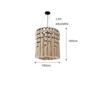 Axyaa Handmade Rope Woven Light for French Chandelier Vintage High Rise Villa Bedroom Dining Room.