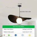 Axyaa Nordic Fabric Chandelier with Glass Shades Luminarias