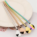 Axyaa Stainless Steel 2-in-1 Straw Spoon Set for Drinks & Coffee Cocktail Juice